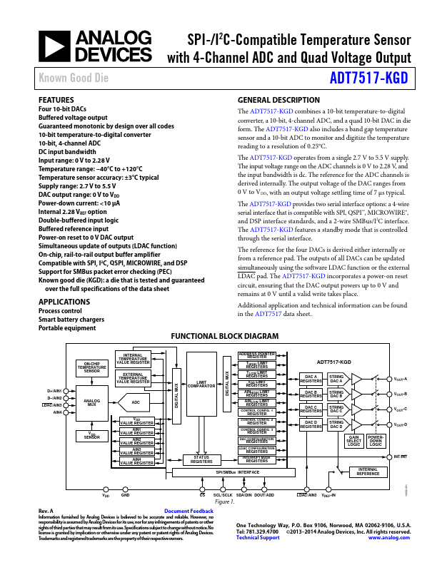 ADT7517-KGD Analog Devices