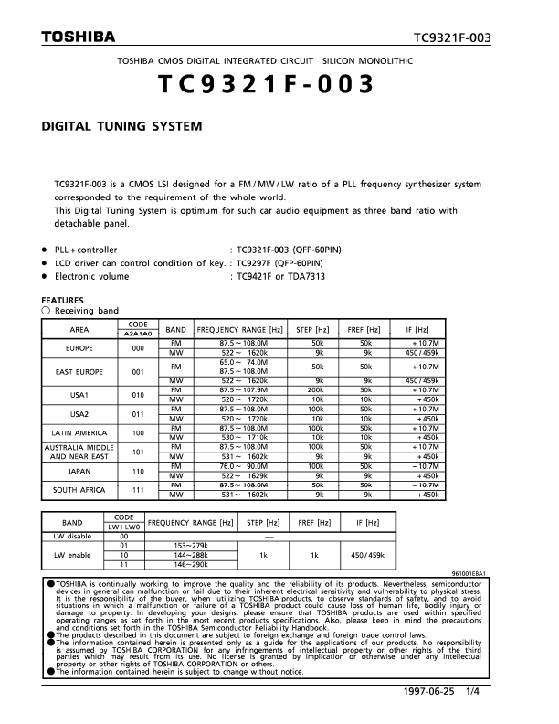 TC9321F-003 Toshiba