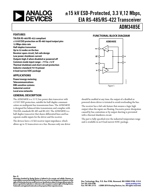 ADM3485E Analog Devices