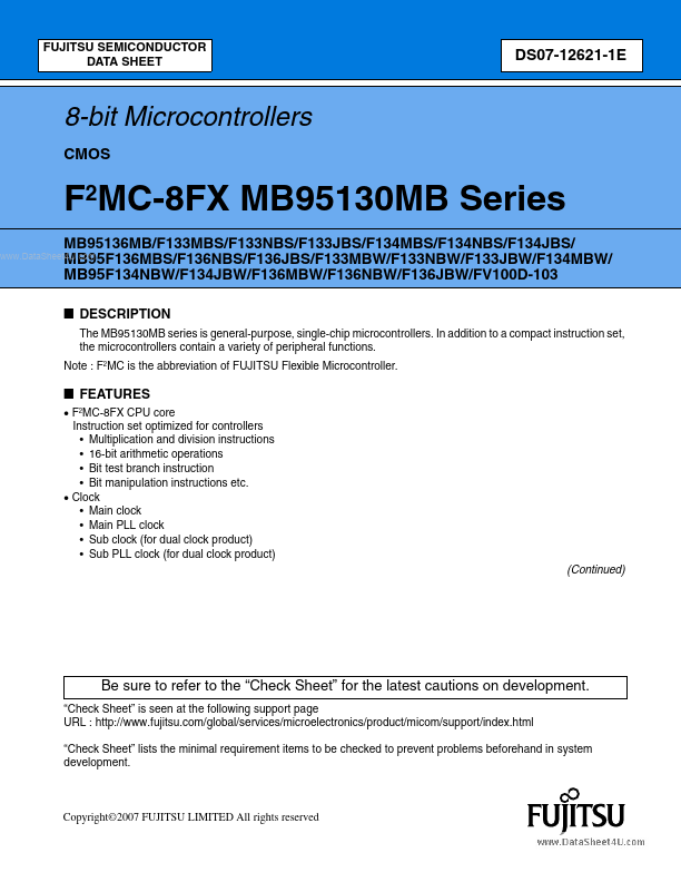 MB95F133JBW Fujitsu Media Devices