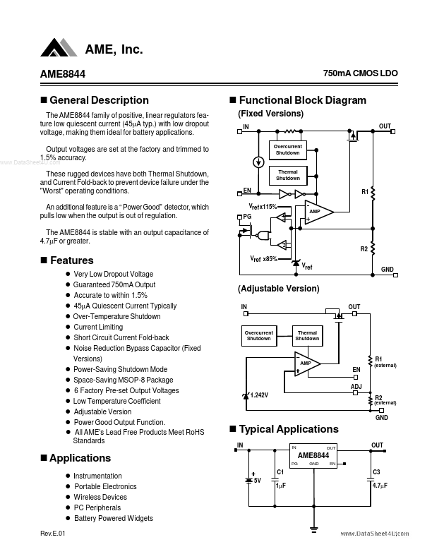 AME8844 Analog Microelectronics