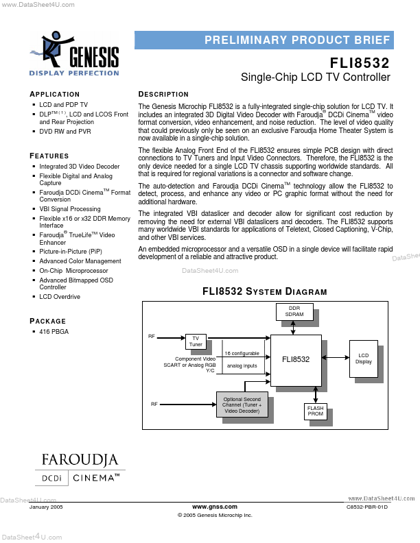 FLI8532 Genesis Microchip