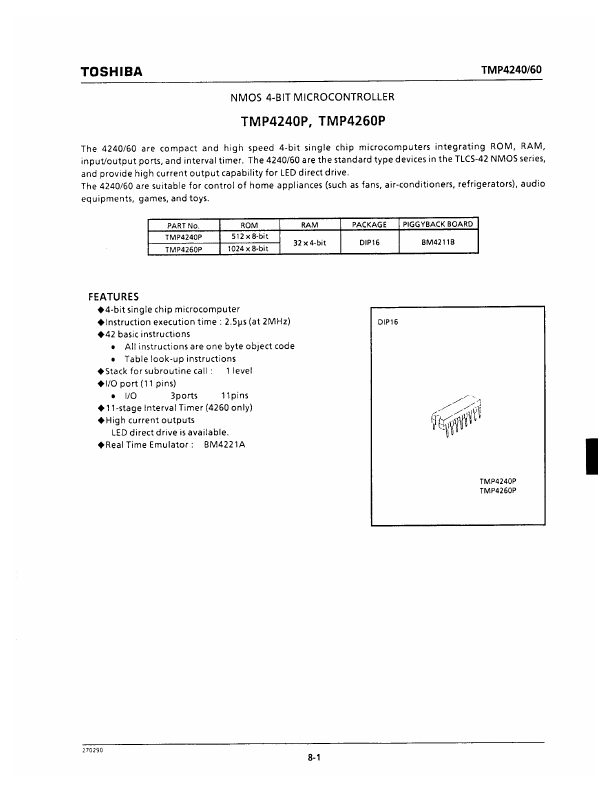TMP4240P Toshiba Semiconductor