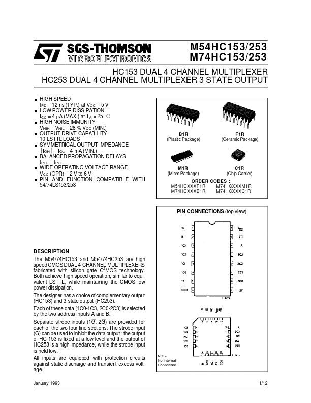 M74HC153 ST Microelectronics