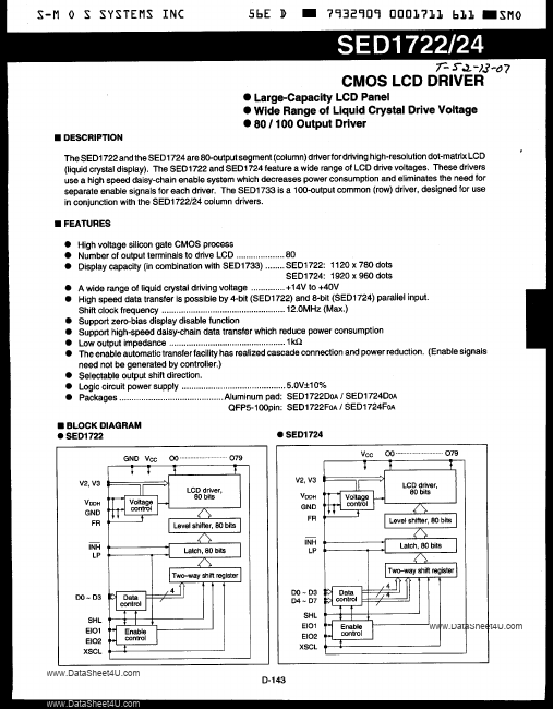 SED1722 EPSON Electronics