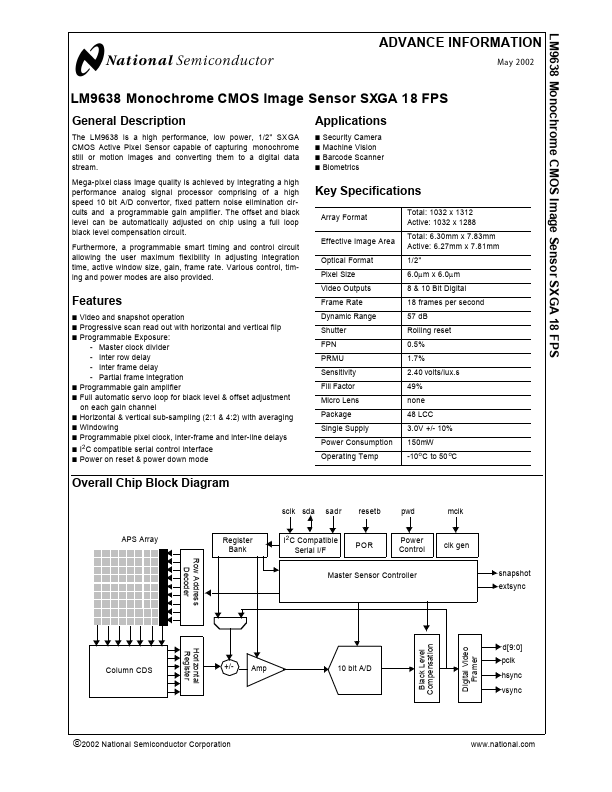 LM9638 National Semiconductor
