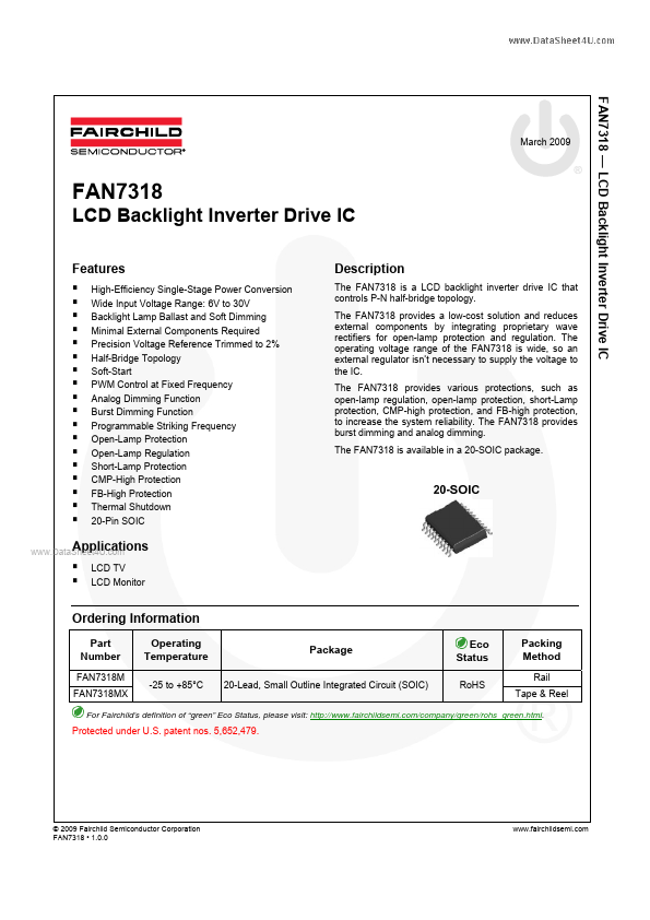 FAN7318 Fairchild Semiconductor