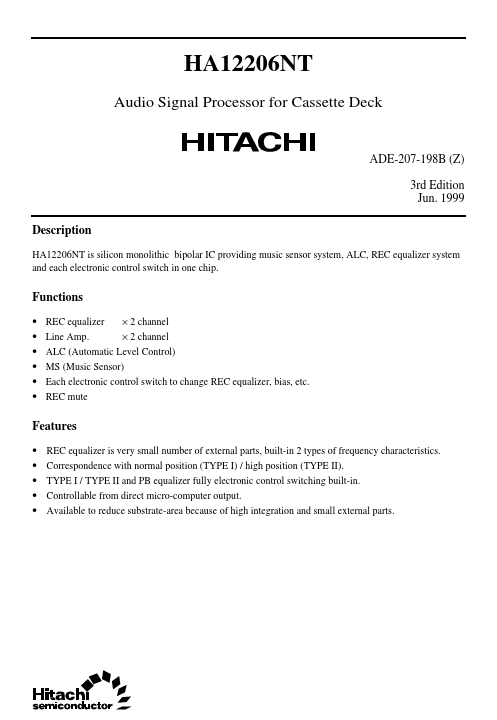 HA12206NT Hitachi Semiconductor