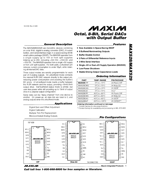 MAX528 Maxim