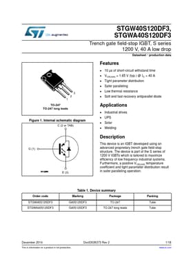 STGW40S120DF3