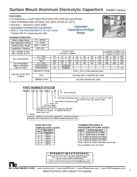 NAWU330M160V12.5X14HLBF