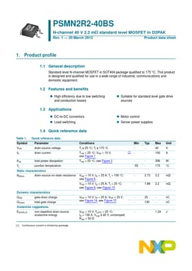 PSMN2R2-40BS