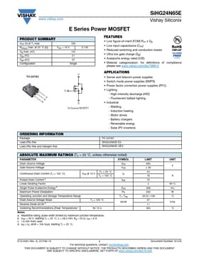 SIHG24N65E