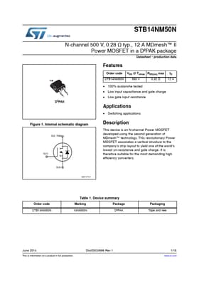 STB14NM50N