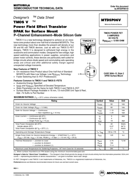 MTD5P06V