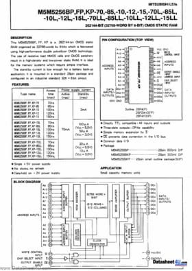 M5M5256BFP-12L