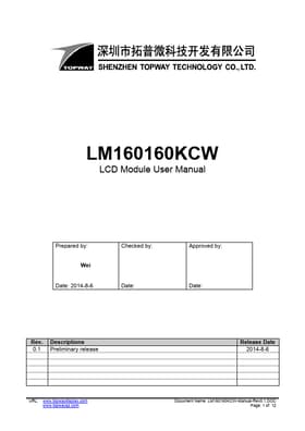 LM160160KCW