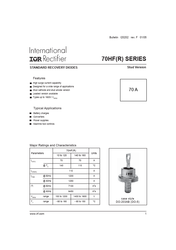 70HF60 International Rectifier