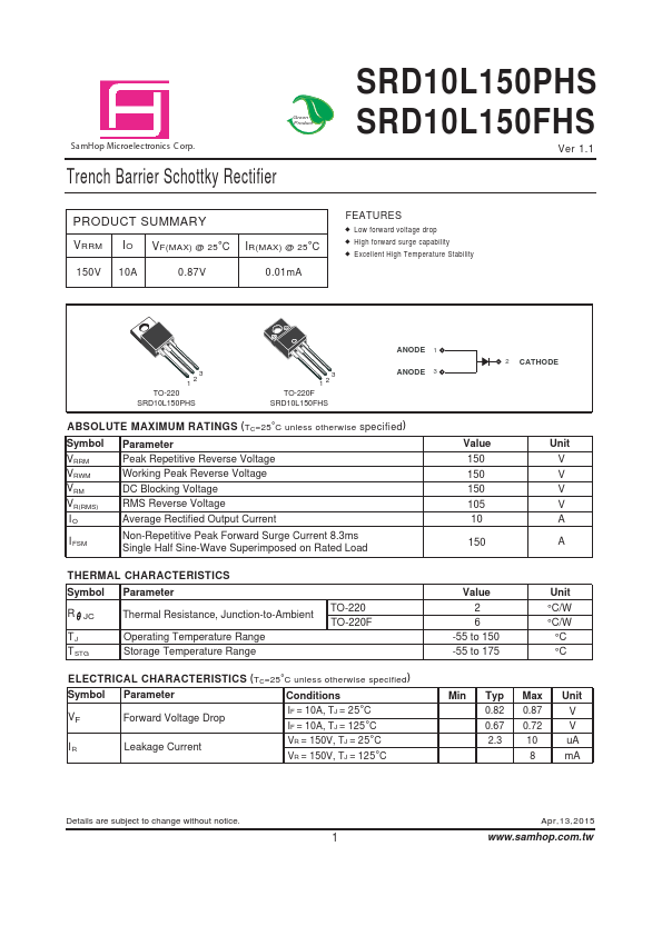 SRD10L150PHS