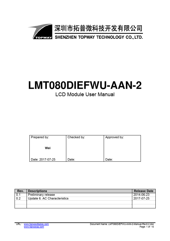 LMT080DIEFWU-AAN-2