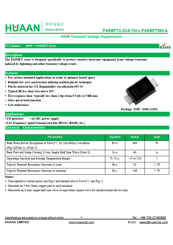 P4SMFT6.0CA