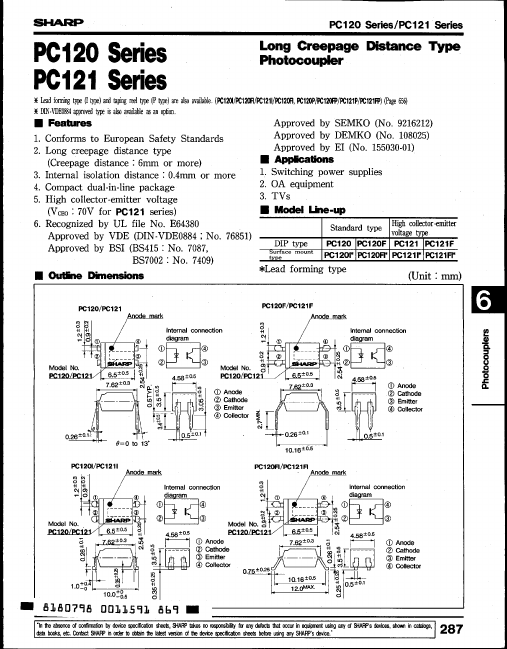 <?=PC121?> डेटा पत्रक पीडीएफ