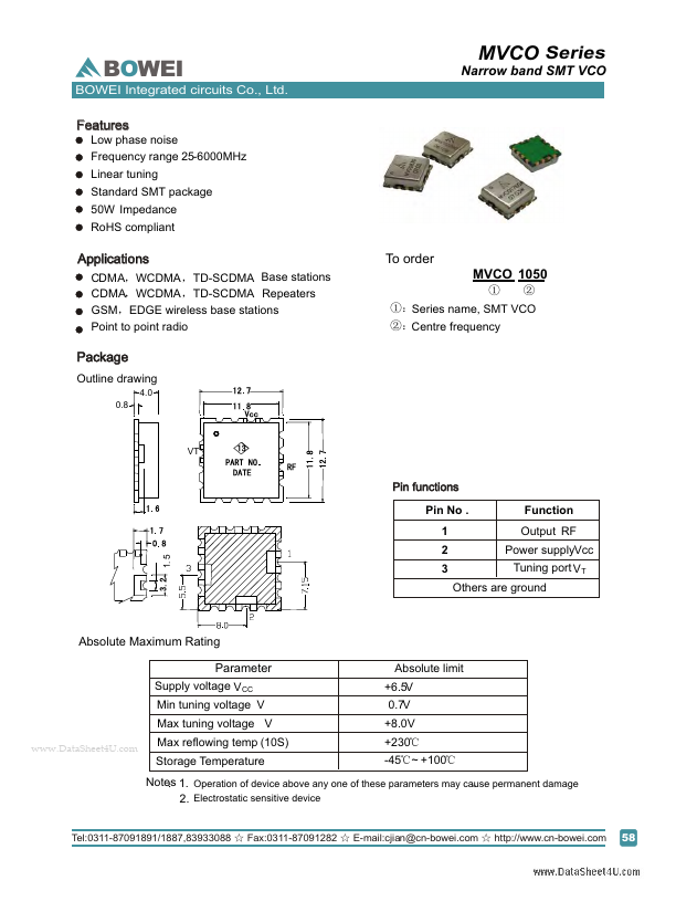 <?=MVCO2600W?> डेटा पत्रक पीडीएफ