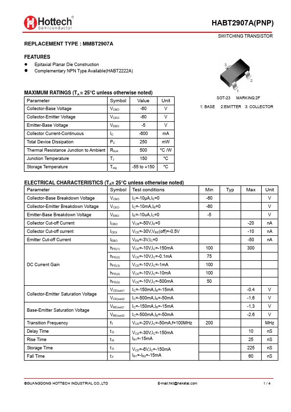 MMBT2907A HOTTECH