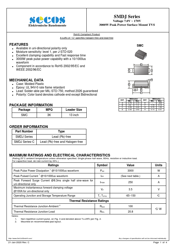 SMDJ100A