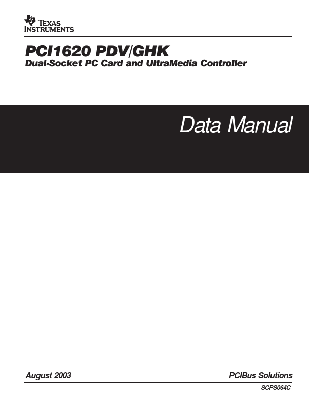<?=PCI1620?> डेटा पत्रक पीडीएफ