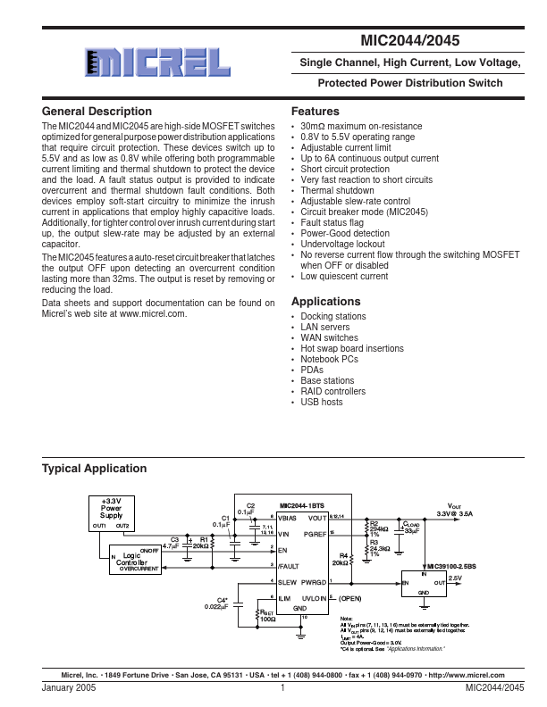 MIC2044 Micrel Semiconductor