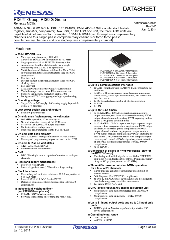 R5F562TAADFM Renesas