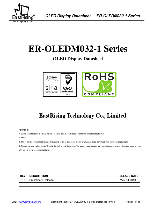 ER-OLEDM032-1 EastRising