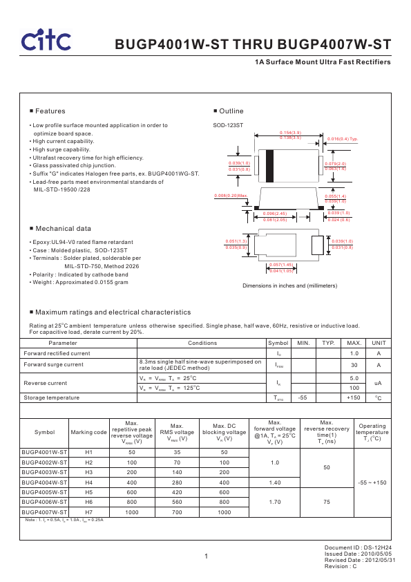 BUGP4001W-ST