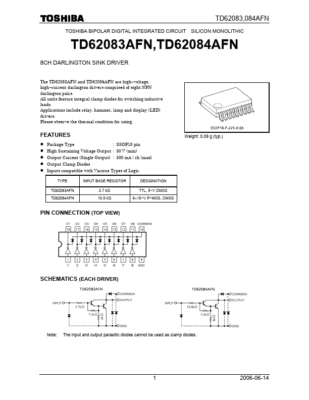 TD62083AFN Toshiba