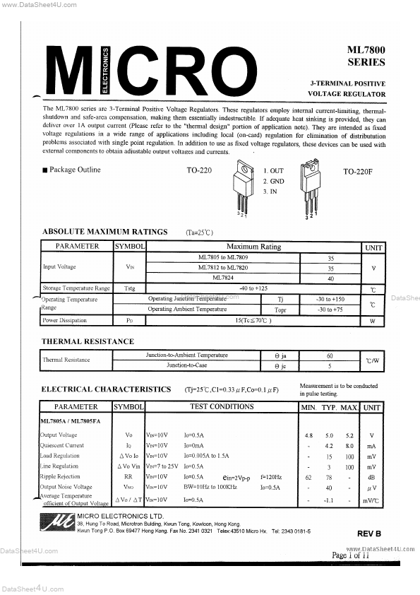 ML7805FA Micro Electronics