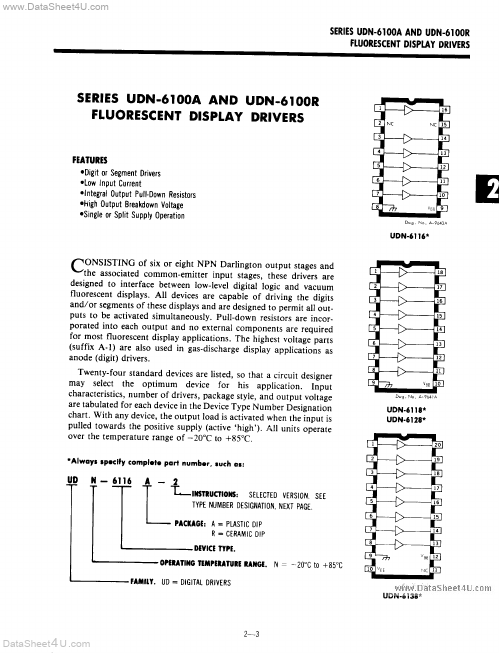 <?=UDN-6100A?> डेटा पत्रक पीडीएफ