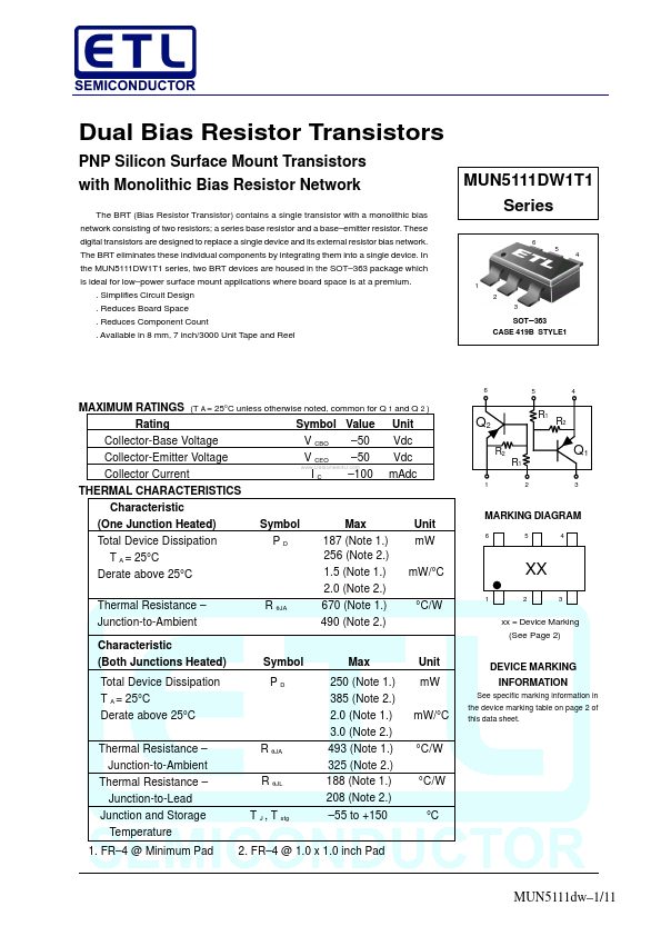 <?=MUN5115DW1T1?> डेटा पत्रक पीडीएफ