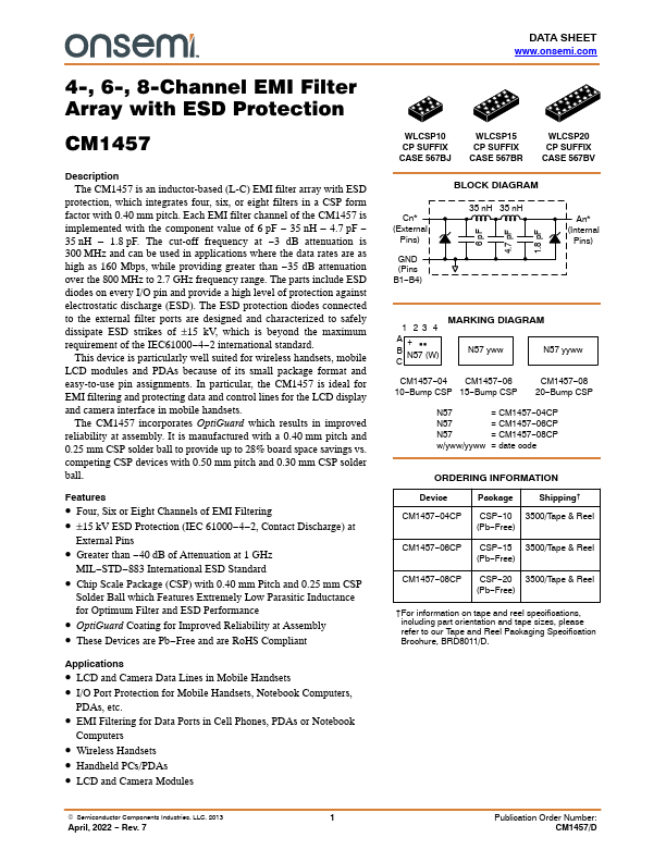 CM1457 ON Semiconductor