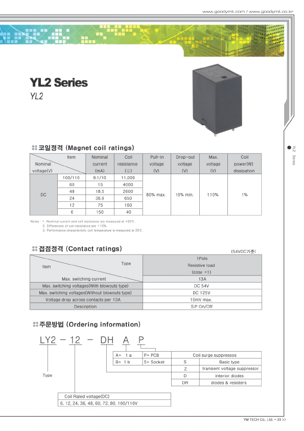 <?=YL2?> डेटा पत्रक पीडीएफ