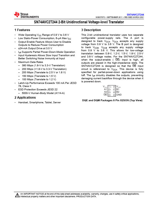 SN74AVC2T244 Texas Instruments