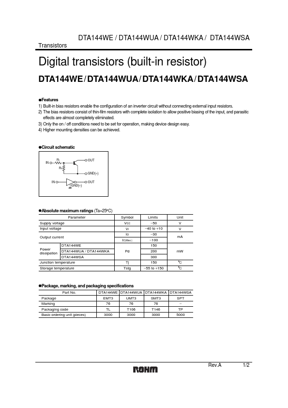 DTA144WSA