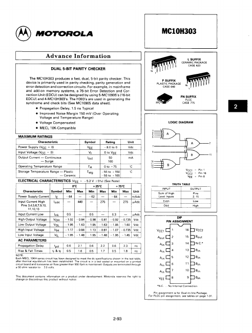 MC10H303 Motorola