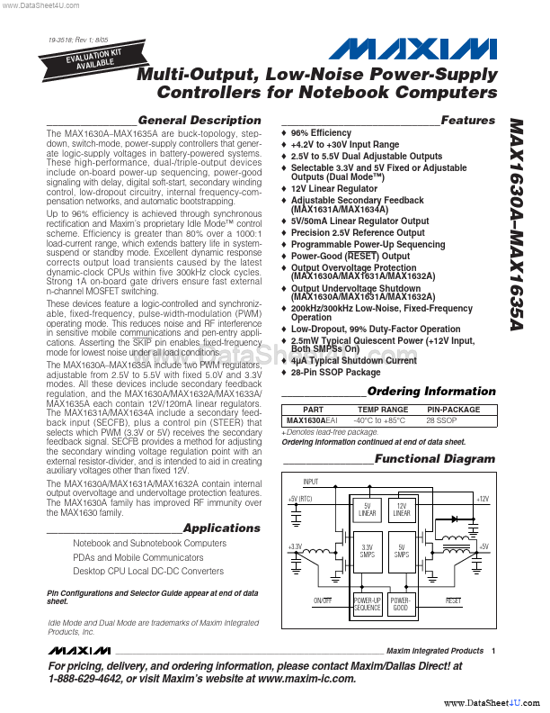 MAX1633A Maxim Integrated Products