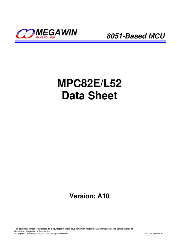 <?=MPC82E52?> डेटा पत्रक पीडीएफ