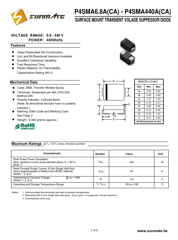 P4SMA30 Sunmate