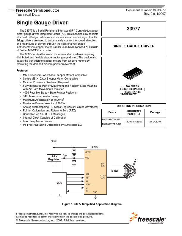 MC33977 Freescale Semiconductor