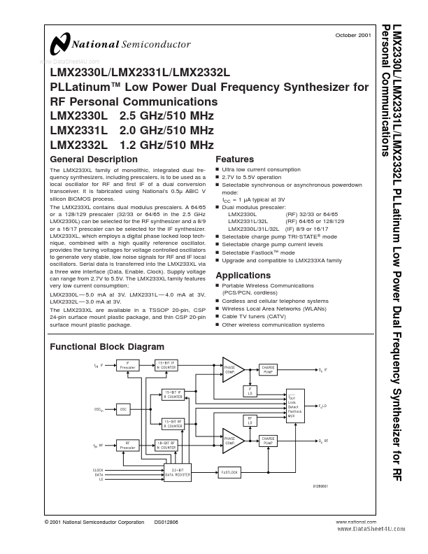 LMX2330L National Semiconductor