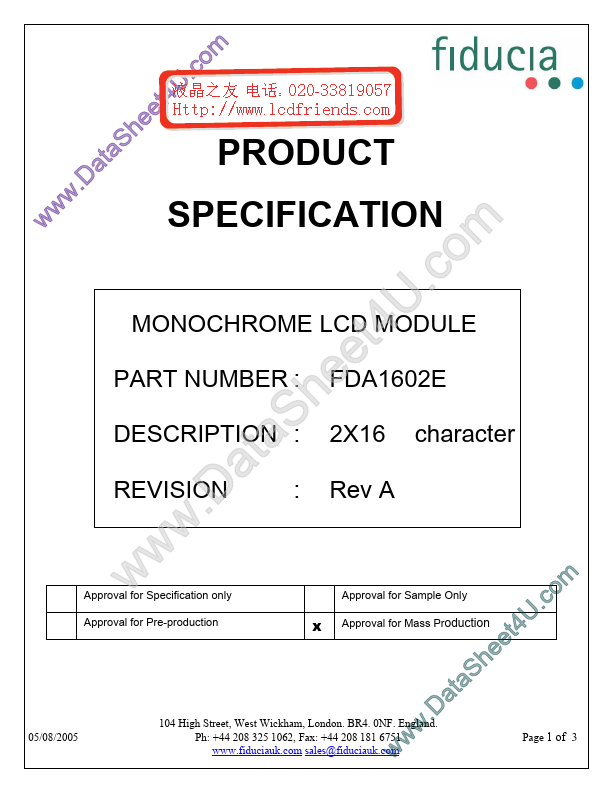 FDA1602E Fiducia