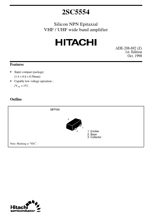 2SC5554 Hitachi Semiconductor
